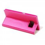 Wholesale Samsung Galaxy S6 Slim Window View Magnetic Flip Leather Case (Hot Pink)